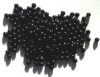 200 4mm Opaque Black Round Glass Beads